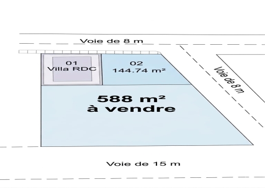 Terrain constructible à vendre